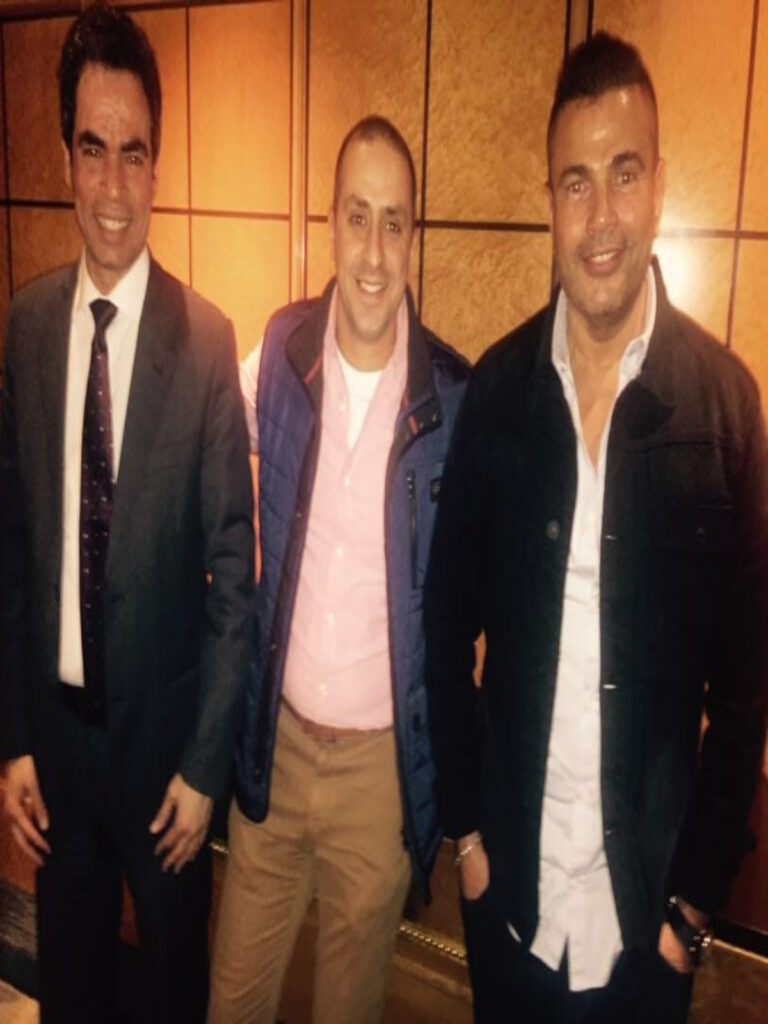 الفنان عمرو دياب والإعلامى أحمد المسلمانى